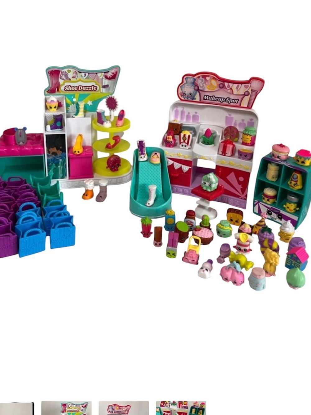 LARGE SHOPKINS Lot with shoe & makeup display. LIKE NEW
Fun times ahead!